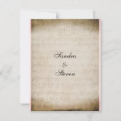 Music Theme Wedding Kaart (Achterkant)