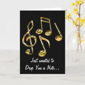 MUSIC Theme Witty Note Kaart (Gele Bloem)