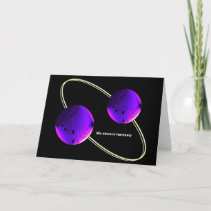 Music themed greeting card kaart