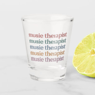 Music Therapist Retro Music Therapy Gifts Shot Glas