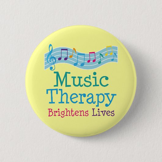 Music Therapy Brightens Ronde Button 5,7 Cm (Voorkant)