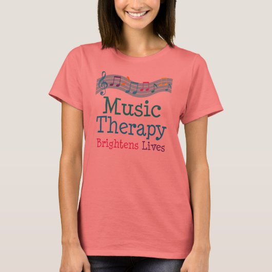 Music Therapy Brightens T-shirt (Voorkant)