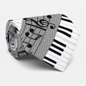 Music-toetsenbordnotities Stropdas (Opgerold)