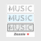 Music Typography Sticker Set (Feuille)