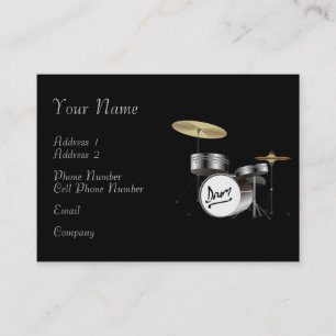 Music-Visitekaartje - Drum Kit Visitekaartje