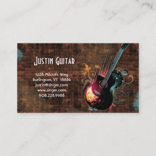 Music Visitekaartje Guitar Brick DJ