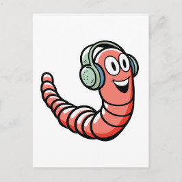Music Worm Briefkaart