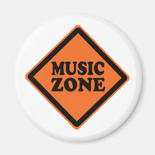 Music Zone Road Sign Magneet