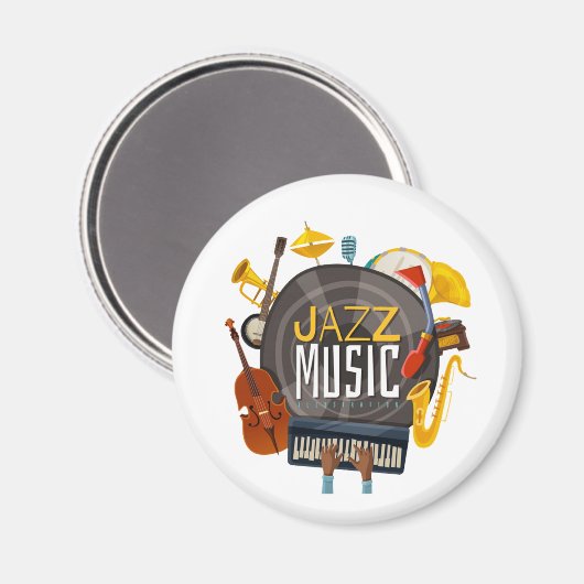 musica-jazz magneet (Voorkant / Achterkant)