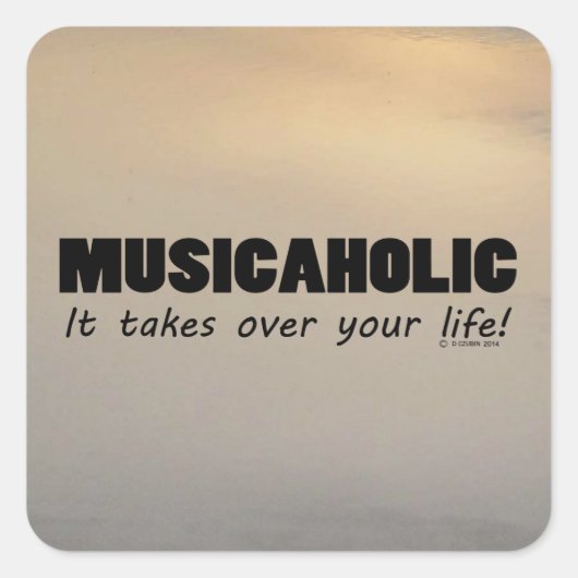 Musicafolic Life Square Sticker (Voorkant)