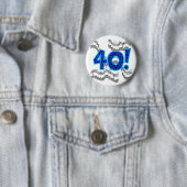 Musical 40th Birthday Ronde Button 5,7 Cm (In situ)