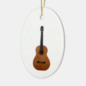 Musical Acoustic Guitar Kerstmis Keramisch Ornament (Links)