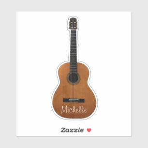 Musical Acoustic Guitar Sticker