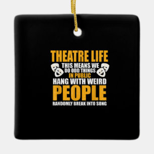 Musical Acter Actress Nerd Drama Actief Mannen Vro Keramisch Ornament