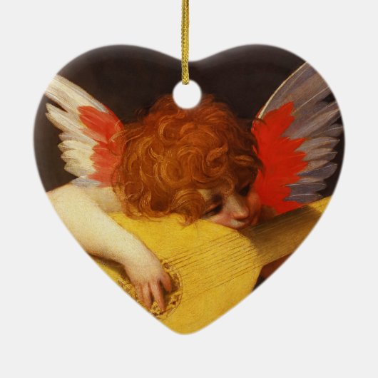 Musical Angel  Heart Keramisch Ornament (Achterkant)