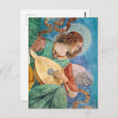Musical angel playing guitar briefkaart (Voorkant / Achterkant)