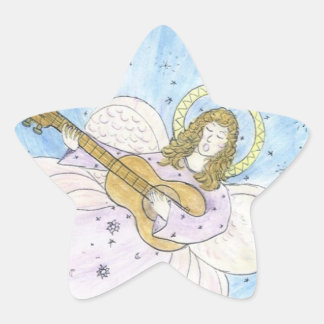 Musical Angel Ster Sticker