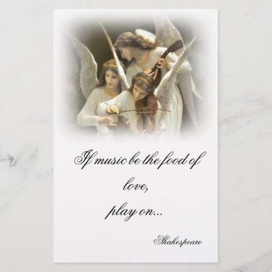 Musical Angels Stationery Briefpapier (Voorkant)