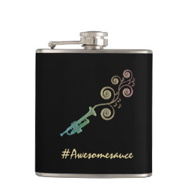 Musical Awesomesauce Colorful Trumpet Flask Heupfles