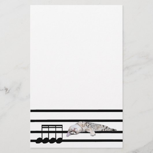 Musical Bengal cat Briefpapier (Voorkant)