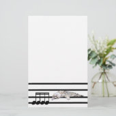 Musical Bengal cat Briefpapier (Staand voorkant)