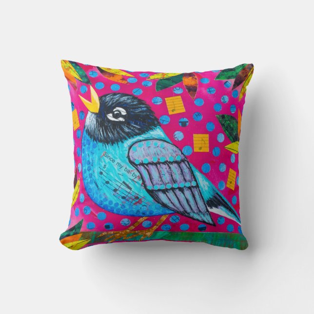 Musical Birds Kussen (Voorkant)