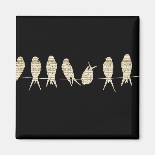 Musical Birds Magneet (Voorkant)