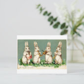  Musical Bunnies Briefkaart (Staand voorkant)