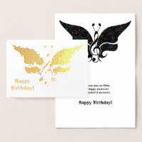Musical Butterfly Birthday Kaart