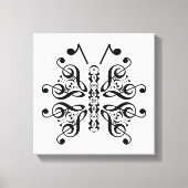 Musical Butterfly Music Note Scroll Design Canvas Afdruk (Voorkant)