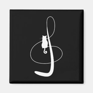 Musical Cat Music Kat Feline Musician T-shirt Magneet