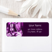 MUSICAL CAT, Roze Paars Violet en wit Etiket (Insitu)