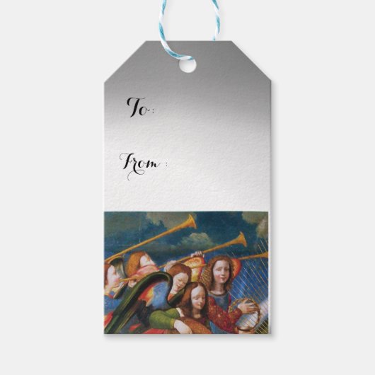 MUSICAL CHRISTMAS ANGELS CADEAULABEL (Voorkant)