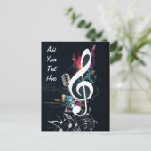 Musical Cleft Note Abstract Briefkaart (Staand voorkant)