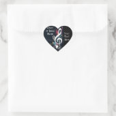 Musical Cleft Note Abstract Hart Sticker (Tas)