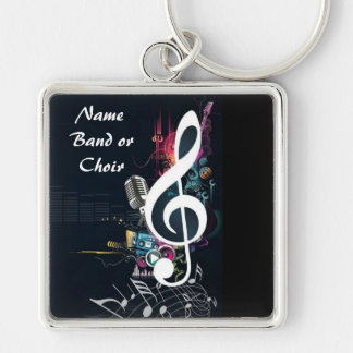 Musical Cleft Note Abstract Sleutelhanger
