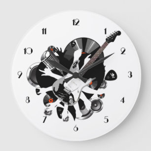 Musical Collage Music Lovers Wall Clock Grote Klok