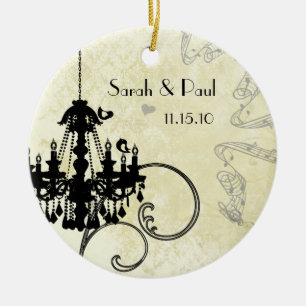 Musical Cute Black Birds Chandelier Keramisch Ornament