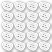 Musical Drama Komedie Tragedie Masks Theater Plann Sticker (Voorkant)