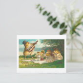 Musical Easter Cute  Greetings Feestdagenkaart (Staand voorkant)