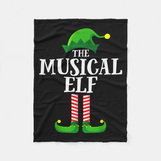 Musical Elf Matching Family Group Christmas Party  Fleece Deken (Voorkant)