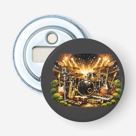 Musical Equipment Button Flesopener (Voorkant)