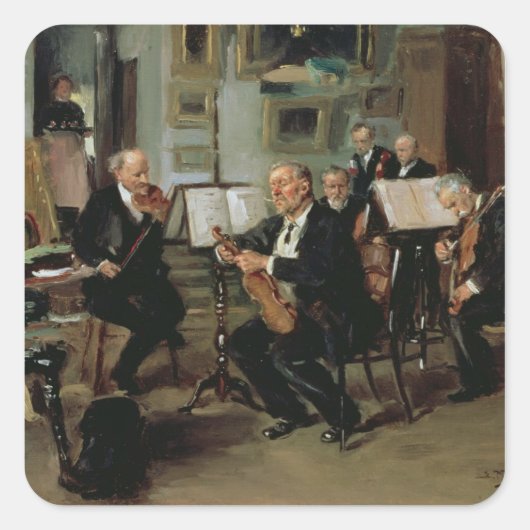Musical Evening, 1906 Vierkante Sticker (Voorkant)