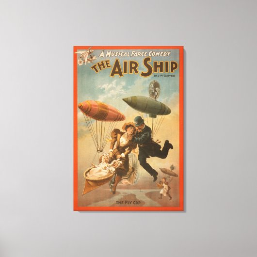 Musical Farce Comedy, The Air Ship Theater 2 Canvas Afdruk (Voorkant)