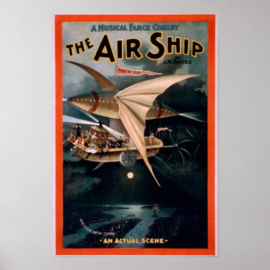 Musical Farce Comedy, The Air Ship Theater Poster (Voorkant)