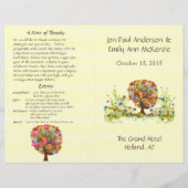 Musical Flower Tree Wedding Programme (Voorkant)