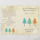 Musical Flower Tree Wedding Programme (Voorkant)