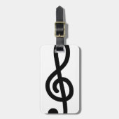 Musical G Treble clef note travel bagagelabels (Voorkant verticaal)