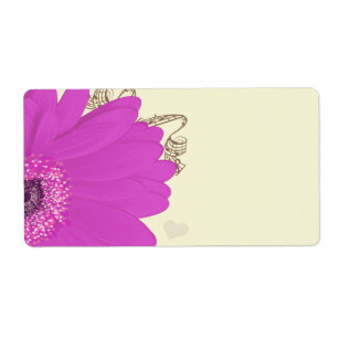 Musical Gerber Daisy Etiket