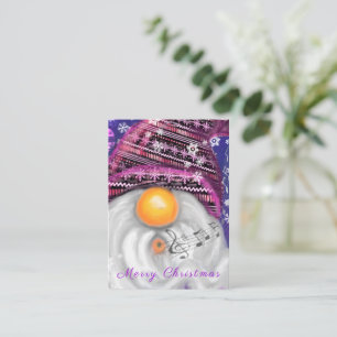 Musical Gnome Singing Kerstmis Kaart Notitiekaartje